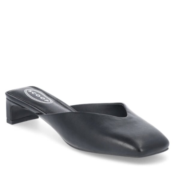 Scoop Women's Triangle Shaped Kitten Heel with Square Toe size 7M, Black - Picture 1 of 5